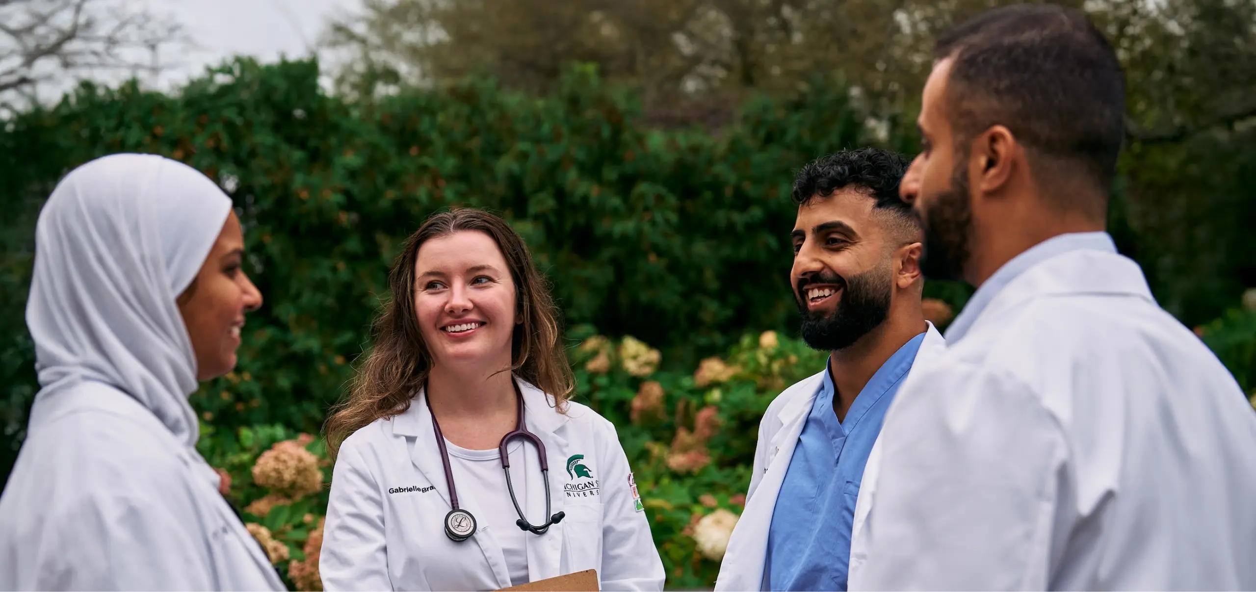 Doctors talking in a group