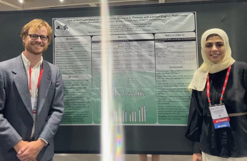 Finally, I traveled to the ADA meeting in San Diego and I presented a poster on limited English proficiency and diabetes outcomes with Frank Mueller